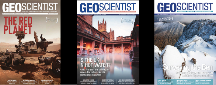old front covers of Geoscientist